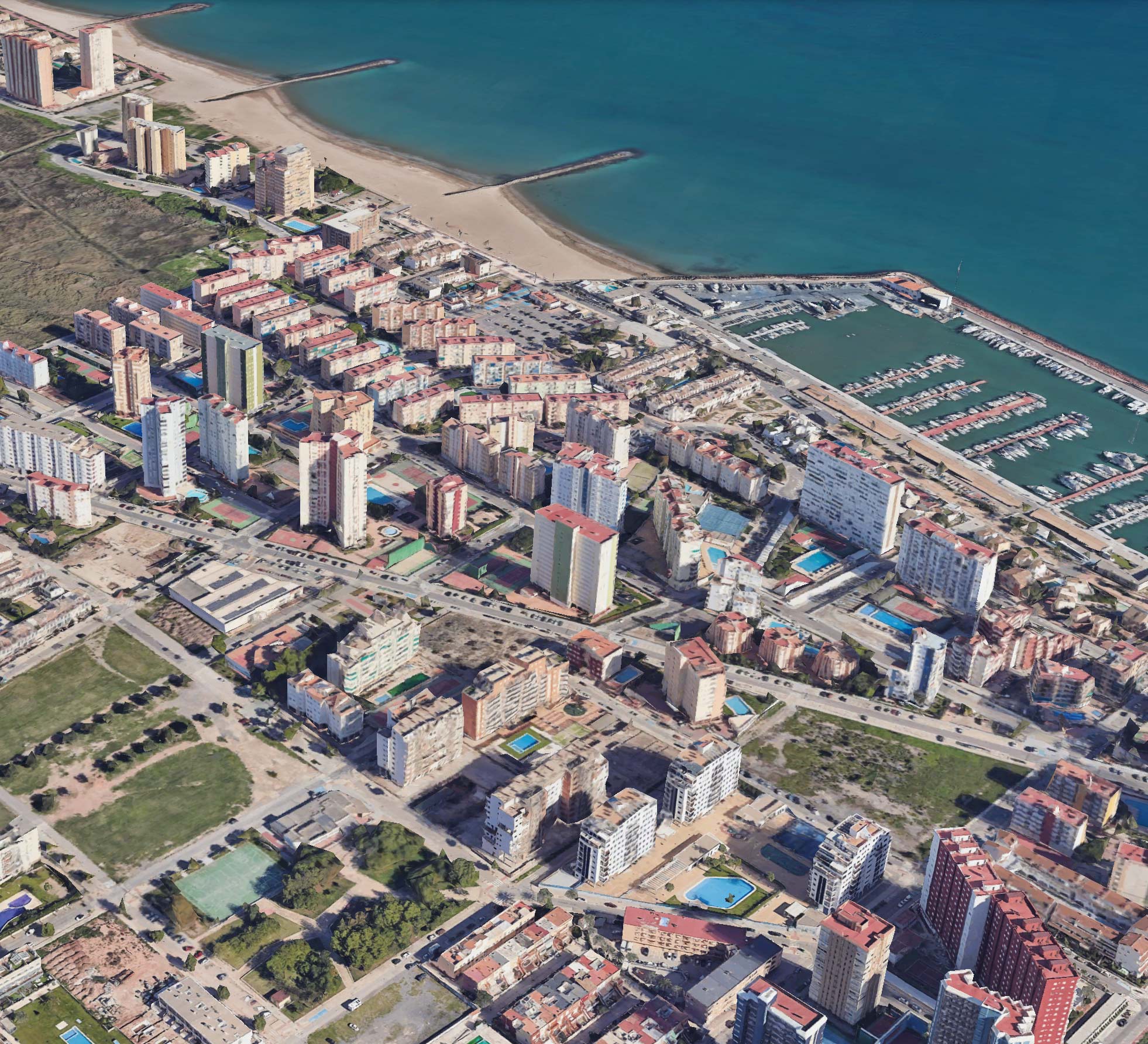 Vista aérea de suelo en desarrollo