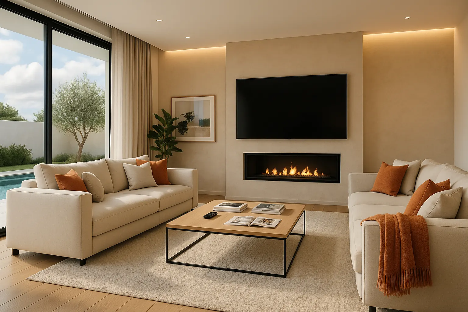 Interior residencial contemporáneo